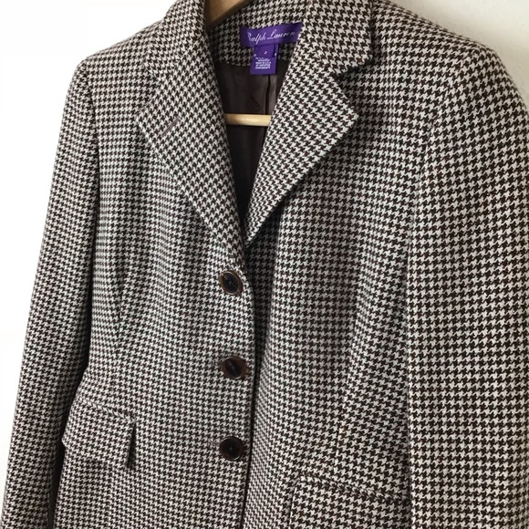 Ralph Lauren Collection Purple Label Jacket Houndstooth Blazer - Picture 5 of 9